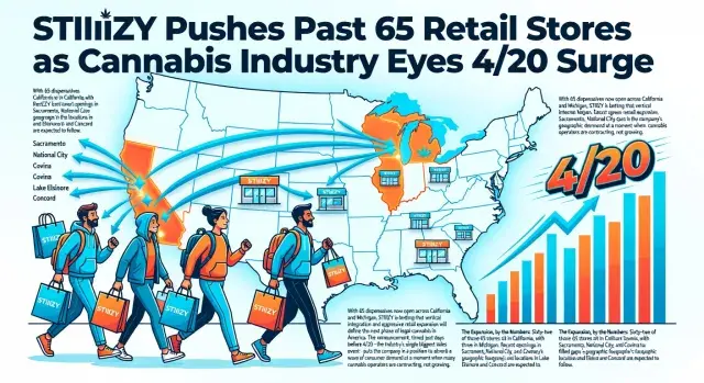 STIIIZY Pushes Past 65 Retail Stores as Cannabis Industry Eyes 4/20 Surge